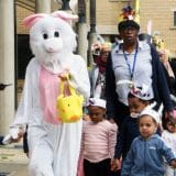 Easter bunny at New City College
