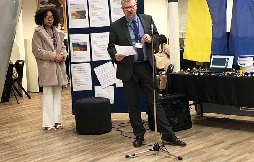 New City College staff and students held a one-minute’s silence to recognise the impact of the conflict in Ukraine and held fundraising events for UNICEF.