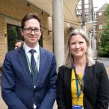 Alex Burghart MP with Katie Stafford New City College Hackney Deputy Principal
