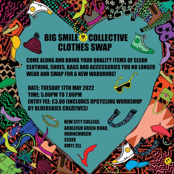 New City College students have partnered up with artists Brennan and Burch to launch the Big Smile Collective Clothes Swap - a series of sustainable Clothes Swaps for the community