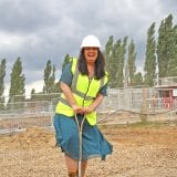 New City College principal Narzny Khan breaks ground for Epping Forest Wellness Centre