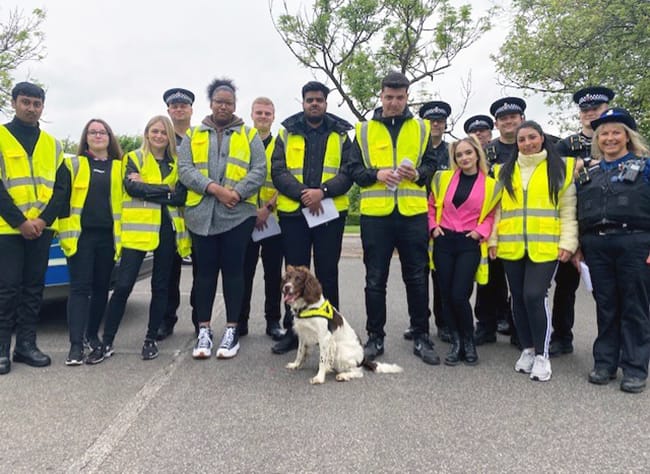 Public Services students from New City College worked for a week with Essex Police, helping out on a special operation to reduce knife and other weapon offences in the local area.
