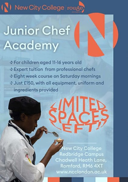 Young chefs with a passion for cooking have the chance to join the Junior Chef Academy at Rouge Restaurant New City College Redbridge praised by The Spanish Chef Omar Allibhoy.