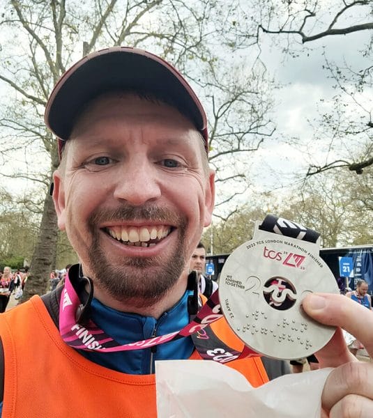 New City College Havering Sixth Form IT and Games Development teacher Stuart Phillips completed the London Marathon 2023 raising almost £5,000 for Saint Francis Hospice.