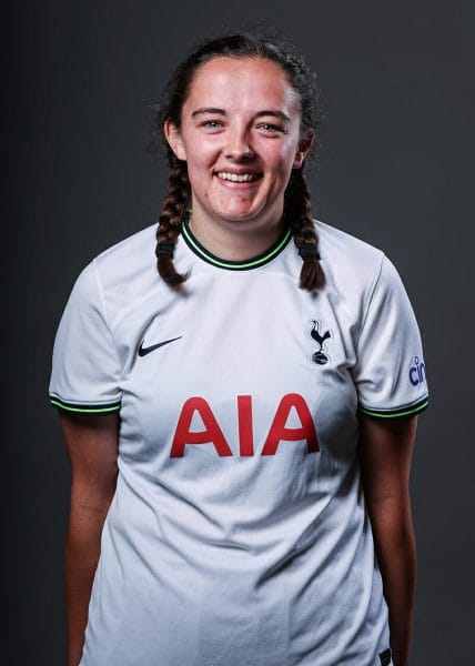 Katie Peart is continuing her amazing success with New City College as part of the Tottenham Hotspur Football Development Centre – and her hard work has now been rewarded with a position at the club as a Junior Development Coach.