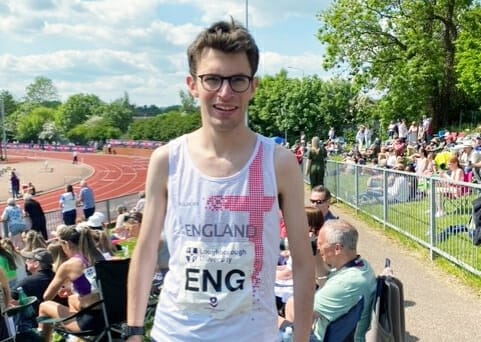 Silver medal for Kieran as he runs his debut race in England vest