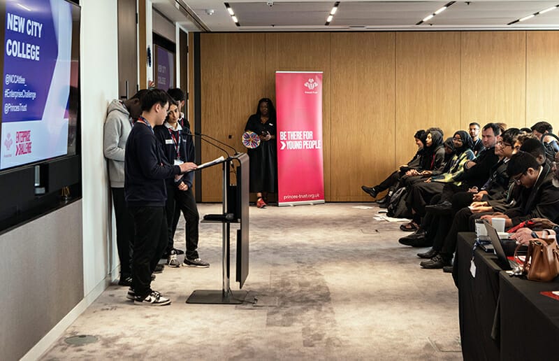 Students aged 14-16 at New City College’s Arbour Square campus impressed a senior executive from Apple with their business pitch at the Princes Trust Enterprise Challenge final.