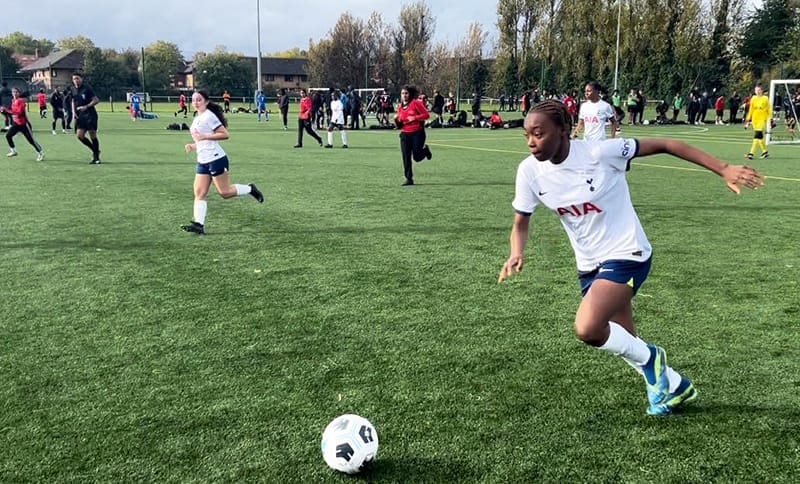 The New City College women’s football team won the AoC Regional 7-a-side tournament for the first time, competing against seven other London colleges and beating them all.