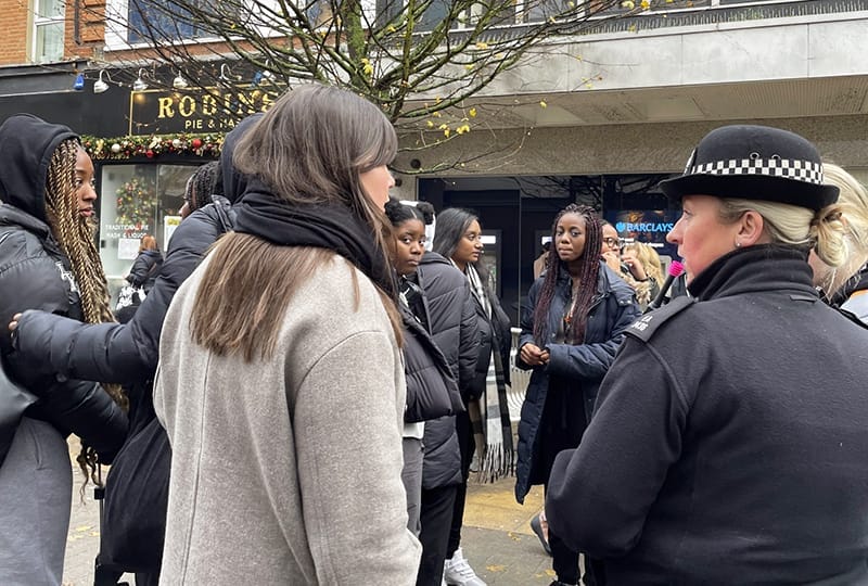 Students join Met Police on Walk and Talk initiative