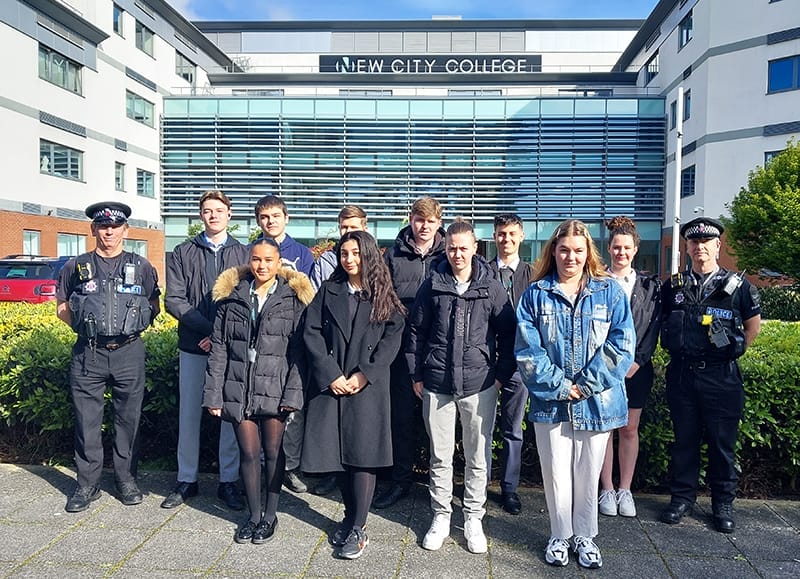 Public Services students from New City College were praised by Essex Police after spending a week on work experience with the Epping Community Policing Team